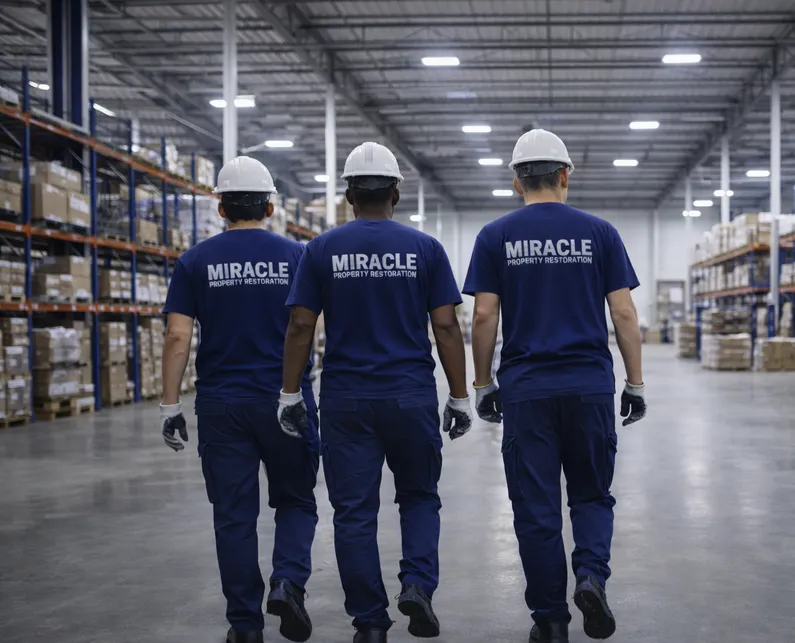 A basement that requires flood cleanup services.