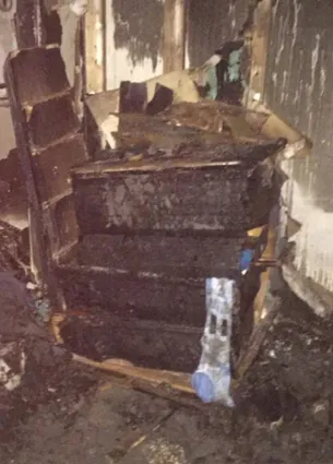 Commercial building being remediated for water damage and mold